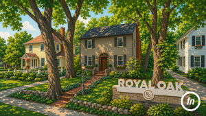 In Royal Oak the Trees are Part of the Facade